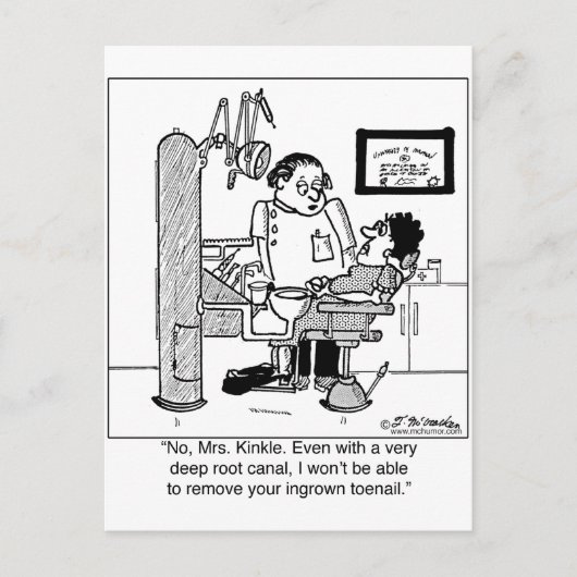 Diep wortelkanaal om Ingroeit Toenail te verwijder Briefkaart (Voorkant)