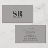 diep zand | massief beige neutraal visitekaartje (Voorkant / Achterkant)