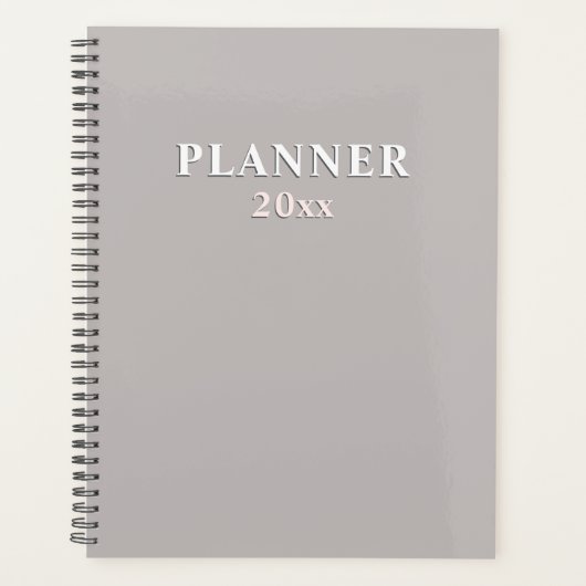 Diep zand | massief beige planner (Voorkant)