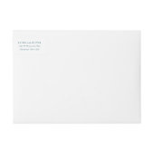 Diep-Zee Blauwgroen Waterverf Wrap-rond Etiket (Voorkant)