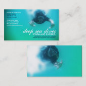 Diep zee duiken (scuba en snorkel) visitekaartje (Voorkant / Achterkant)