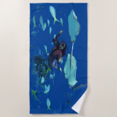  diep Zee duiken Strandlaken (Voorkant)