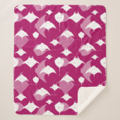 Diep Zee duikend frambozenroze en wit Sherpa Deken (Voorkant)