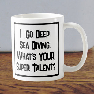 Diep Zee duiker Super Talent. KoffieMok