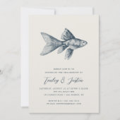 Diep Zee | Elegant Coastal Engagement Party Kaart (Voorkant)