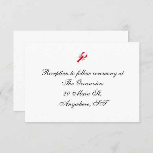 "Diep Zee" Kaarten voor ontvangst (Voorkant / Achterkant)