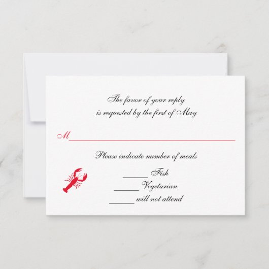 "Diep Zee" RSVP / Reageer Kaarten (Voorkant)