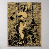  diep Zee Scuba Diver Steampunk Poster (Voorkant)