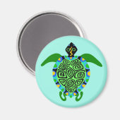 Diep zwemmen - Zeeen SCHILDPAD - Dierenvriend - tu Magneet (Voorkant / Achterkant)