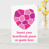 Diepbedroefd gedichtenwenskaart voor ontroostbaar kaart (Gele Bloem)