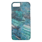 Diepblauw Abstract marmerpatroon Case-Mate iPhone Case (Achterkant)