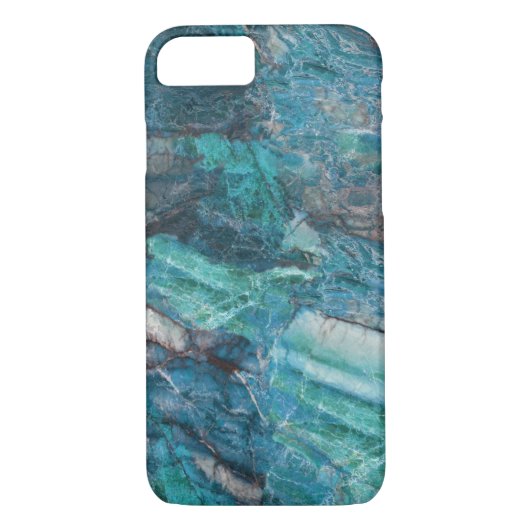 Diepblauw Abstract marmerpatroon Case-Mate iPhone Case (Achterkant)