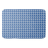 Diepblauw en wit modern scherpe golven badmat (Voorkant)
