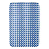 Diepblauw en wit modern scherpe golven badmat (Voorkant Verticaal)