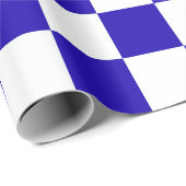 Diepblauw geruit cadeaupapier (Rol Hoek)