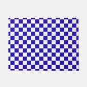 Diepblauw geruit deurmat (Voorkant)