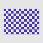 Diepblauw geruit tissuepapier (Voorkant)