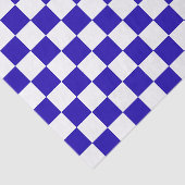 Diepblauw geruit tissuepapier (Detail)