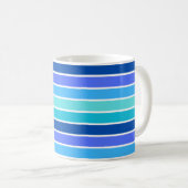 Diepblauw Gestreepte Koffiemok (Voorkant rechts)