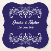 Diepblauw Kartonnen Onderzetters (Voorkant)