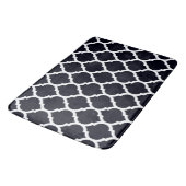 Diepblauw Marokkaans Quatrefoil Patroon Badmat (Gekanteld)