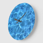 Diepblauw spattende cijfers Aqua zwembad Grote Klok (Hoek)