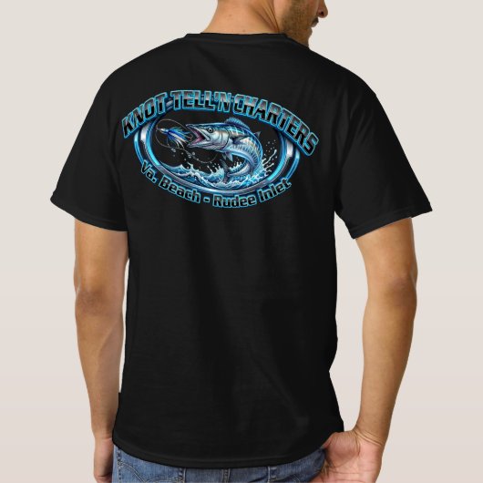 Diepblauw Wahoo T-shirt (Achterkant)