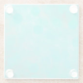 Diepblauw zee glazen onderzetter (Achterkant)