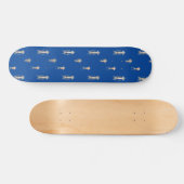 Diepblauw Zee inktvispatroon Persoonlijk Skateboard (Horizontaal)
