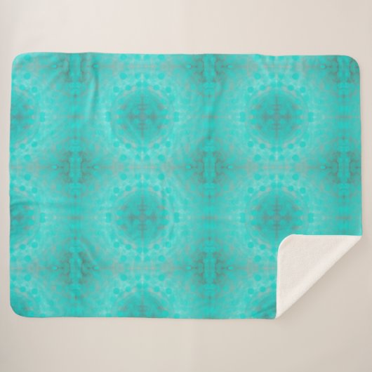 Diepblauw zee sherpa deken (Voorkant (horizontaal))