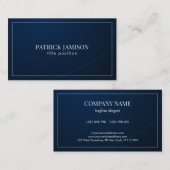 Diepblauwe achtergrond visitekaartje (Voorkant / Achterkant)