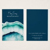 Diepblauwe agaat oorbel display kaart (Voorkant /achterkant)