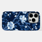 diepblauwe bloem Case-Mate iPhone case (Achterkant (horizontaal))