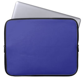 Diepblauwe effen kleur laptop sleeve