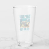 Diepblauwe en fijne zeemeermin dolfijn kunst glas (Achterkant)