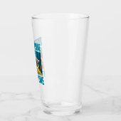 Diepblauwe en fijne zeemeermin dolfijn kunst glas (Links)