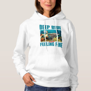Diepblauwe en fijne zeemeermin dolfijn kunst hoodie