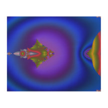 Diepblauwe fractal