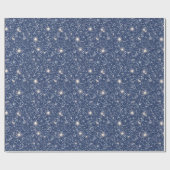 Diepblauwe Glitter Verjaardag Cadeaupapier (Vlak)