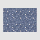 Diepblauwe Glitter Verjaardag Tissuepapier (Voorkant)