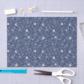 Diepblauwe Glitter Verjaardag Tissuepapier (Craft)