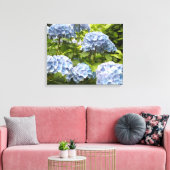 Diepblauwe Hortensia's Canvas Afdruk (Insitu (Woonkamer))