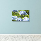 Diepblauwe Hortensia's Canvas Afdruk (Insitu (Houten vloer))