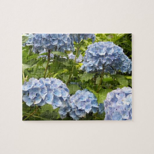 Diepblauwe Hortensia's Legpuzzel (Horizontaal)