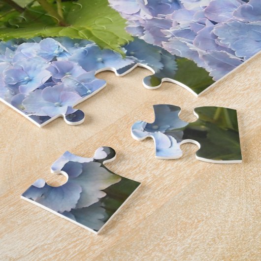 Diepblauwe Hortensia's Legpuzzel (Zijkant)
