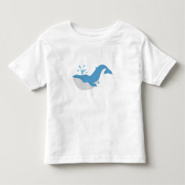 Diepblauwe Oceanwalvis Kinder Shirts