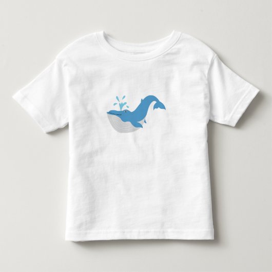 Diepblauwe Oceanwalvis Kinder Shirts (Voorkant)
