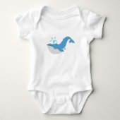 Diepblauwe Oceanwalvis Romper (Voorkant)