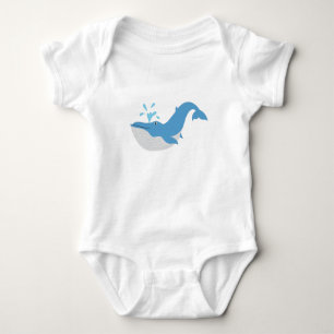 Diepblauwe Oceanwalvis Romper
