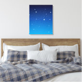 Diepblauwe sterrenhemel canvas afdruk (Insitu (Slaapkamer))